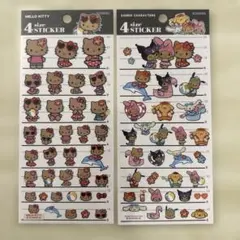 4sizeステッカー　日焼けキティ　日焼けサンリオ　シール