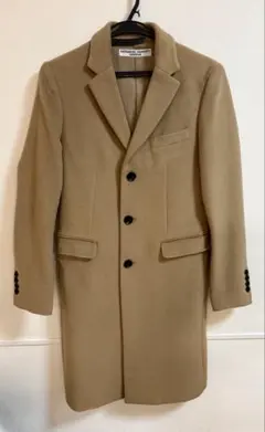 キャサリンハムネット チェスターコート ロングコート ベージュ S 細身 メンズ