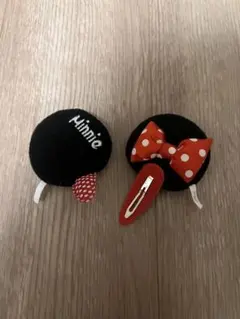 ミニー　パッチン　ヘアアクセ　ディズニー　TDR TDL TDS ヘア　耳
