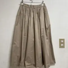 ユニクロ　ギャザースカート S ベージュ