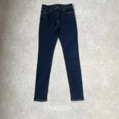 UNIQLO/スキニーデニム/27/ネイビー/美脚シルエット/細身/シンプル