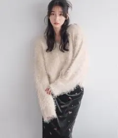 ラメシャギーＶカーディガン　ローリーズファーム