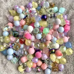 【大容量！】カン付きアクリルビーズ まとめ売り 500g 約250個 おまけ付き