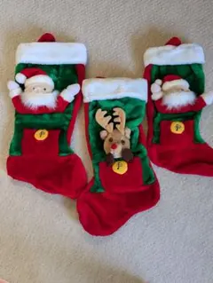 クリスマスソックス 3個セット サンタ トナカイ クリスマス飾り