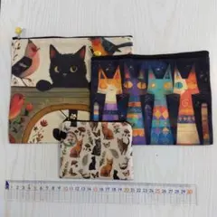 猫 ポーチセット 3点
