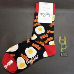Happy Socks レディース目玉焼き ベーコン柄 ソックス靴下のサムネイル