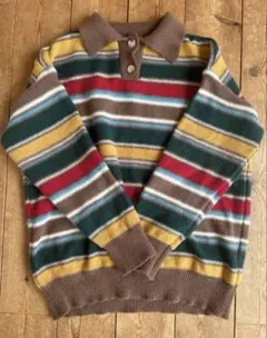 古着　ヴィンテージ 総柄ニット