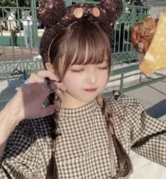 【期間限定】商品 ミニオン ティム カチューシャ ブラウン スパンコールUSJ