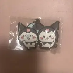 【ガチャ】　ちいかわ×サンリオ なかよしラバーマスコット　モモンガ・クロミ