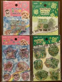 カプセルシール・フレークシールおはじきセット　平成レトロ