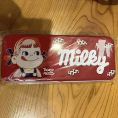 不二家 ペコちゃん ミルキー カンペンケース　ブリキ 平成レトロ　レア