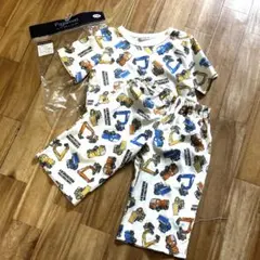 働く車プリント半袖パジャマ　110cm 上下セット　半袖　ハーフパンツ