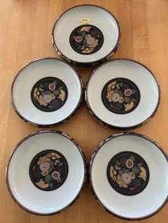 有田焼 仁祥窯 フリー鉢揃　5枚セット 木箱付き 金彩 盛鉢 銘々皿 花柄