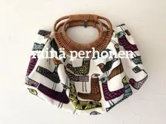 ミナペルホネン　tambourine 籐の持ち手のバッグ ミナペルホネン tambourine 籐の持ち手のバッグ - メルカリ