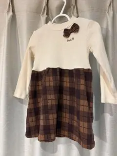 Hot Biscuits 暖かチェック ワンピース　ホットビスケッツ　90cm