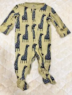 next baby ネクストベビー キリン柄 ロンパース カバーオール 足付き