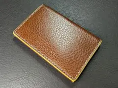 【新品】THE SHOP TK レザーカードケース(イエロー/ブラウン)管①