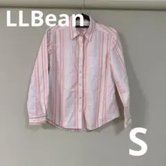 LL Bean エルエルビーン ストライプ 長袖シャツ ピンクのサムネイル