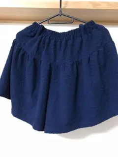 即購入OK！送料500円込み！エンボス加工 ヒョウ柄 ブルースカート キュロット