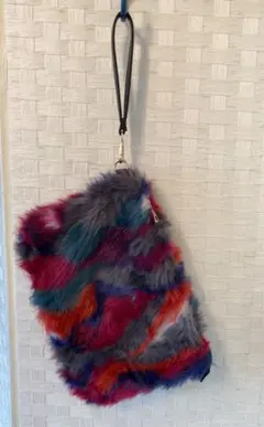 ミックスファー　クラッチバッグ
