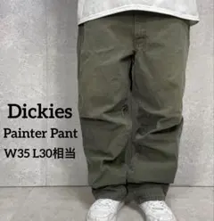 ディッキーズ グリーン ダックペインターパンツ ビックサイズW40 L32