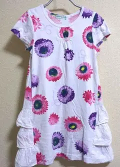 hakka kids☆花柄 半袖ワンピース☆ハッカキッズ　120cm