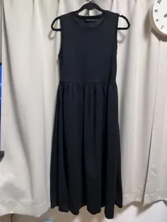 YECCA VECCA ノースリーブ ニットワンピース ブラック