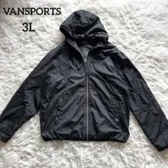 VAN SPORTS◇マウンテンパーカー 大きいサイズ 3L ブラック 裏起毛