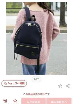 【超美品】アーバンリサーチ　サニーレーベル　ネイビー ナイロン リュック 中型