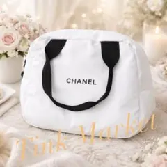 CHANEL ホワイト ハンドバッグ　ナイロンポーチ