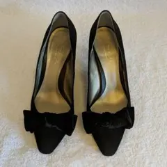 Odette e Odileユナイテッドアローズ 黒リボンスエードパンプス