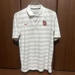 NIKE メンズ　白ポロシャツボーダー　MLBセントルイスカージナルス BABLのサムネイル