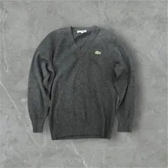 Lacoste ダークグレー Vネックセーター
