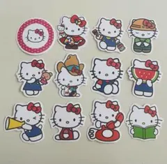 ハローキティ　キティちゃん　サンリオ　シール　ステッカー　紙素材　12枚③