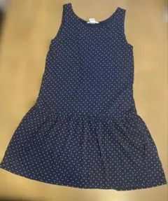H&M ノースリーブ ワンピース ドット柄 134/140