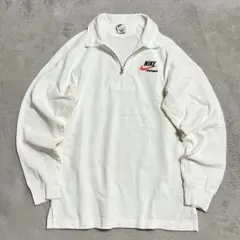 美品 NIKE ナイキ ハーフジップ ラガーシャツ ポロシャツ R-8742