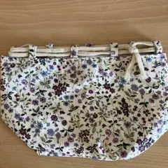ハンドメイド 花柄 巾着袋 約横30cm×縦15cm