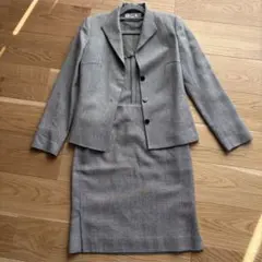 23区 白タグ スーツセットアップ 千鳥柄グレー フォーマル　Ｍ/Lサイズ