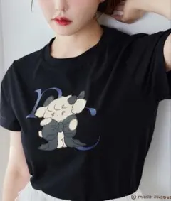 新品　mikko コラボ　プリントTシャツ ブラック