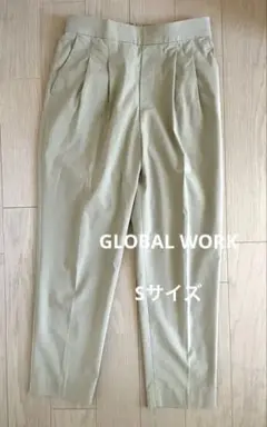 GLOBAL WORKウツクシルエットリネンテーパードパンツ