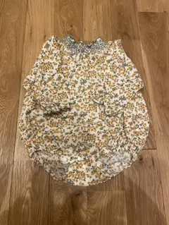 小花柄 ミモザ柄ロンパース 80cm