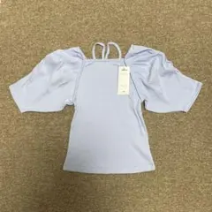 【 新品未使用 】水色パフスリーブTシャツ JXS