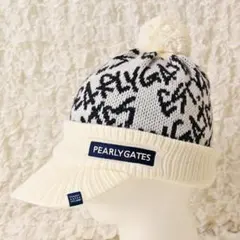 サイズFR パーリーゲイツ ニット帽子 キャップ ボンボン