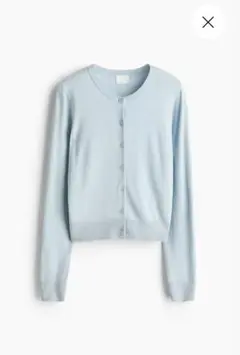 H&M ファインニットカーディガン　ライトブルー　L