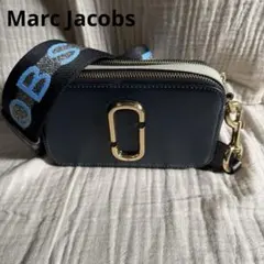 マークジェイコブス スナップショット ショルダーバッグ ネイビー×ゴールド