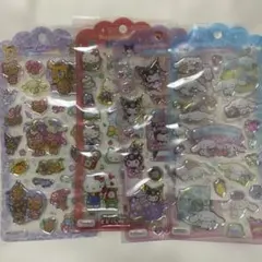 4枚セット ドロップジェリーシール 日焼けサンリオ キティクロミ シナモロール