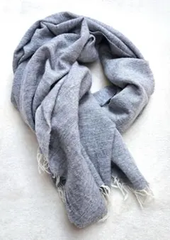 イタリア製　ADIEU TRISTESSE カシミア混ストール フリンジ付き