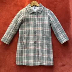 PETIT BATEAU ウールコート　チェック柄 8ans/126cm