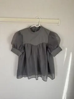 オーガンジーブラウス　シースルー　チュニック