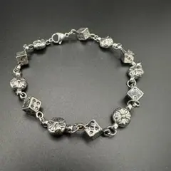 クロス サイコロ ボール ブレスレット 腕 シルバー メンズ レディース